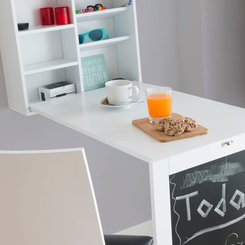 Vægmonteret Klapbord Woldy InnovaGoods Hvid Træ (Refurbished B)