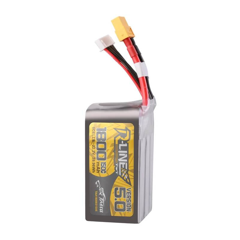 Tattu R-Line Version 5.0 1800mAh 22.2V 150C 6S LiPo-batteri med XT60-stik