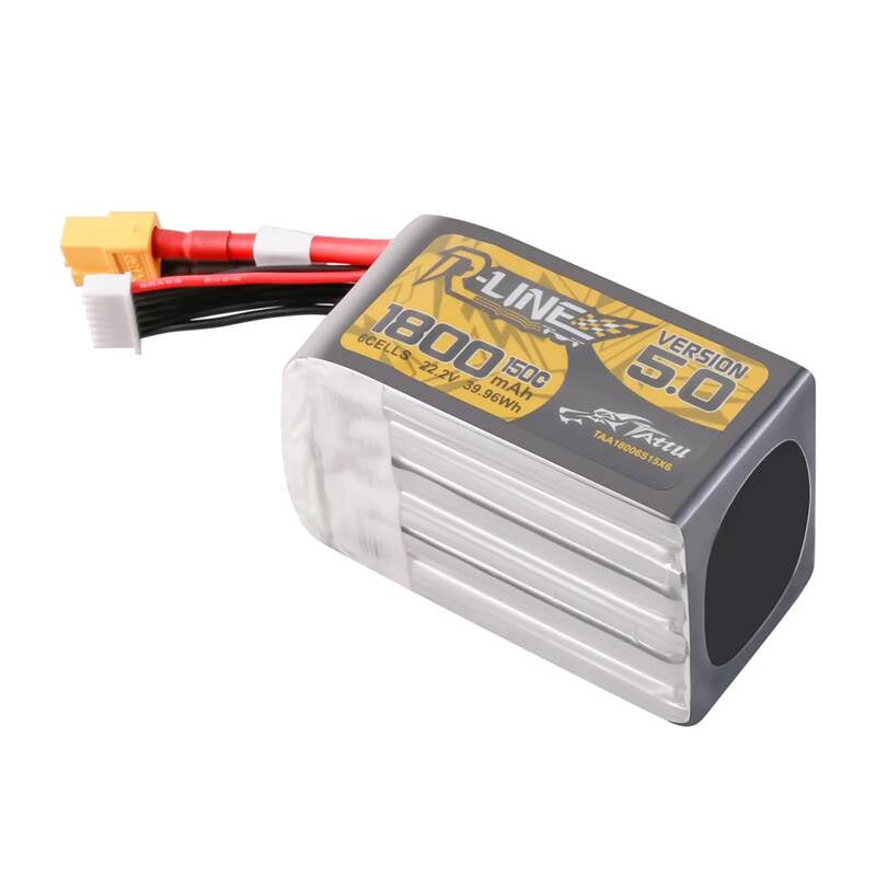 Tattu R-Line Version 5.0 1800mAh 22.2V 150C 6S LiPo-batteri med XT60-stik