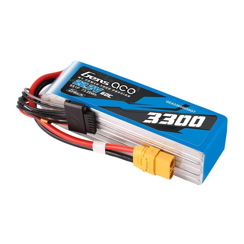 Gens Ace G-Tech 3300mAh 22.2V 60C 6S1P LiPo-batteri XT90