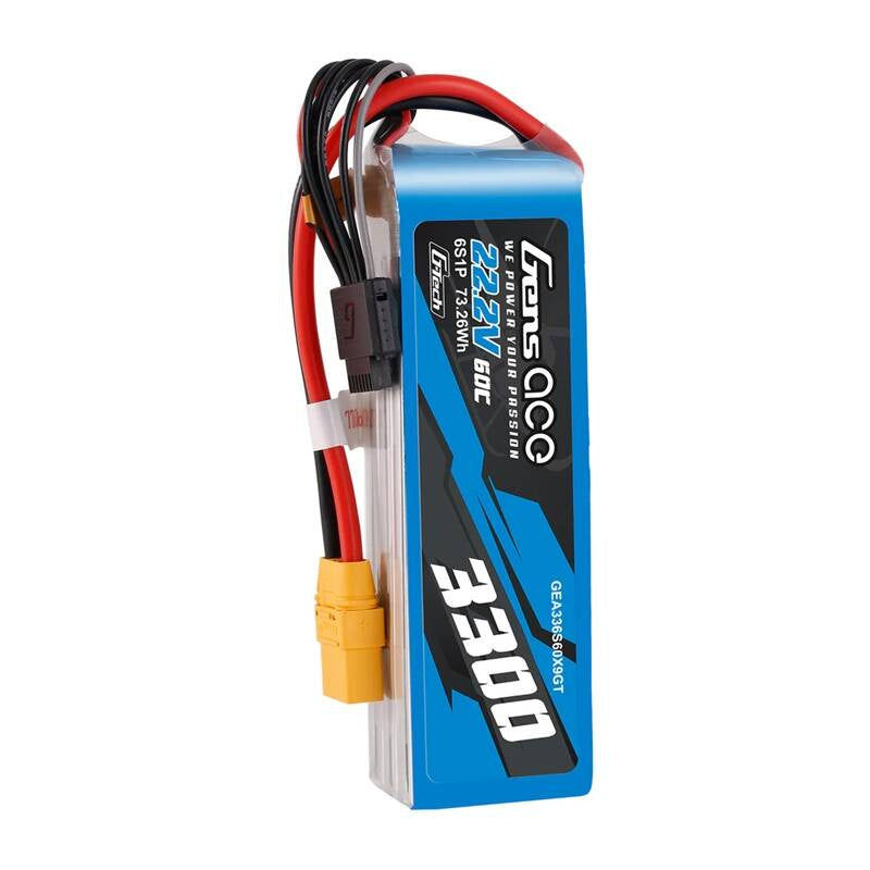 Gens Ace G-Tech 3300mAh 22.2V 60C 6S1P LiPo-batteri XT90