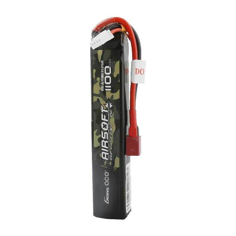 Gens Ace 25C 1100mAh 3S1P 11.1V LiPo-batteri til airsoftvåben med T-stik