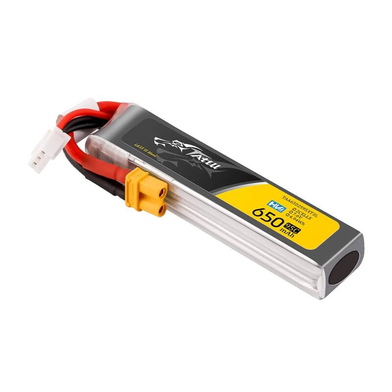 Tattu 2S 650mAh 95C 7.6V HV LiPo-batteri med XT30 Long-Pack