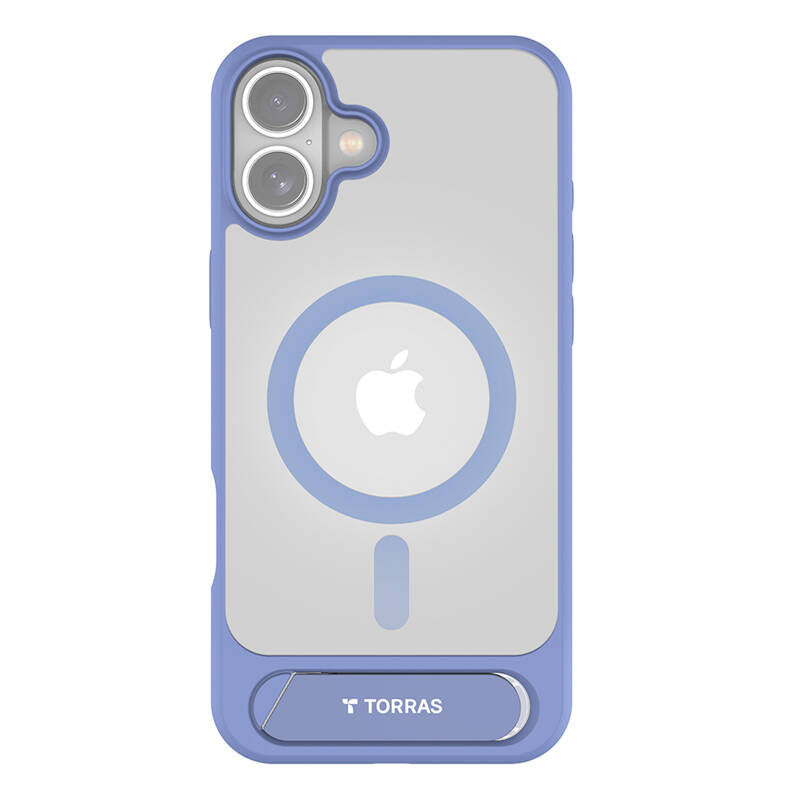Torras Pstand Series cover til iPhone 16 (blå)