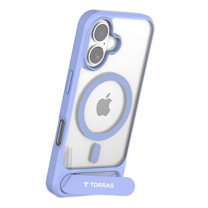 Torras Pstand Series cover til iPhone 16 (blå)