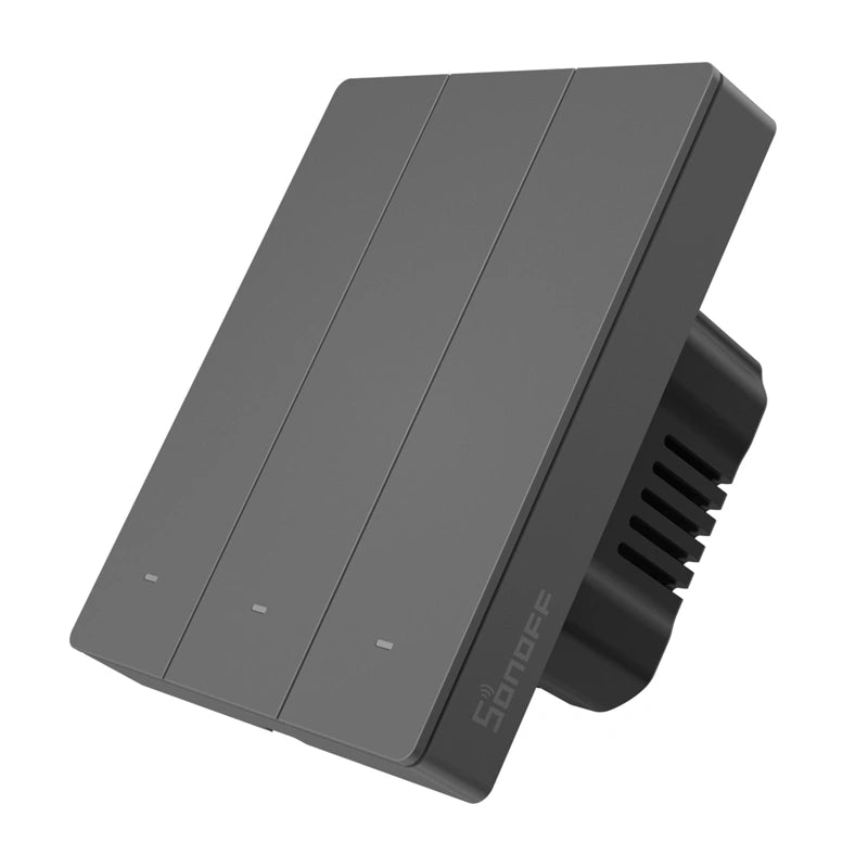 SONOFF M5-3C-80 smart WiFi-vægkontakt (3-kanals, indbygning, grafit)