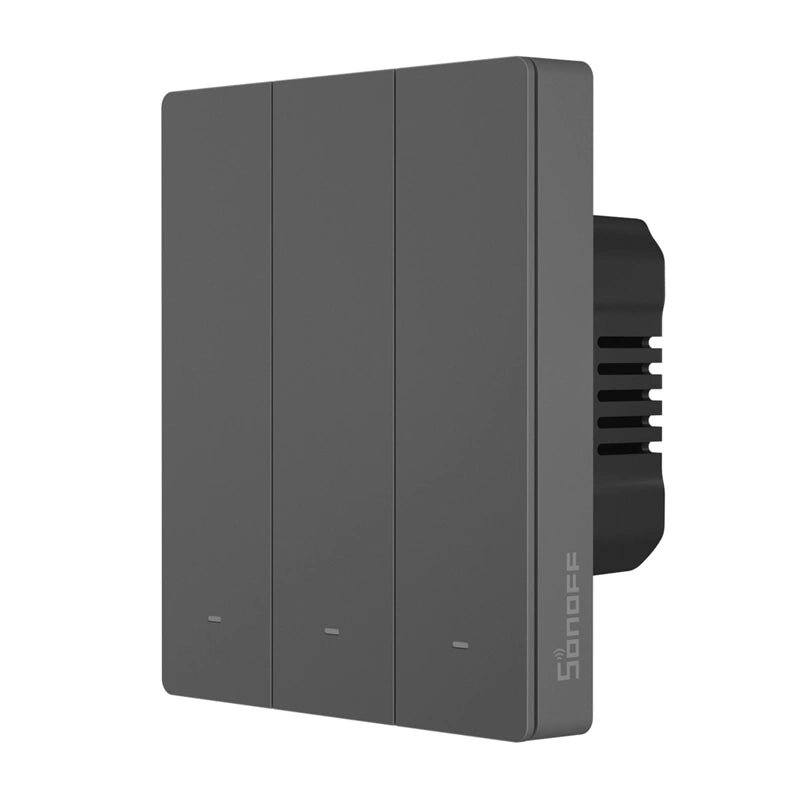 SONOFF M5-3C-80 smart WiFi-vægkontakt (3-kanals, indbygning, grafit)