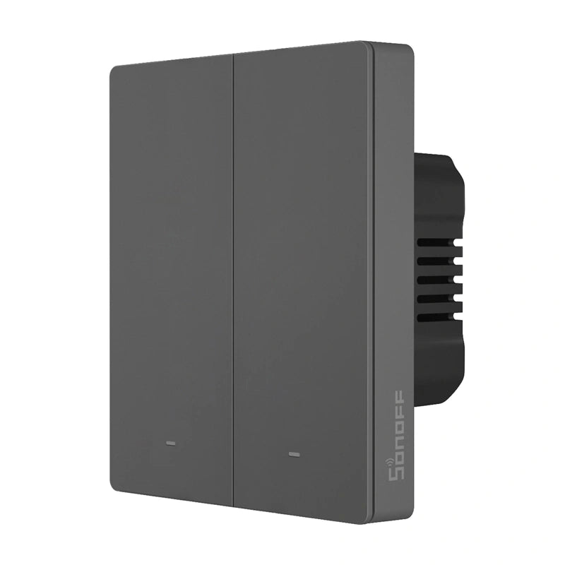 SONOFF M5-2C-80 smart Matter over WiFi-vægkontakt (2-kanals, til ramme, grafit)