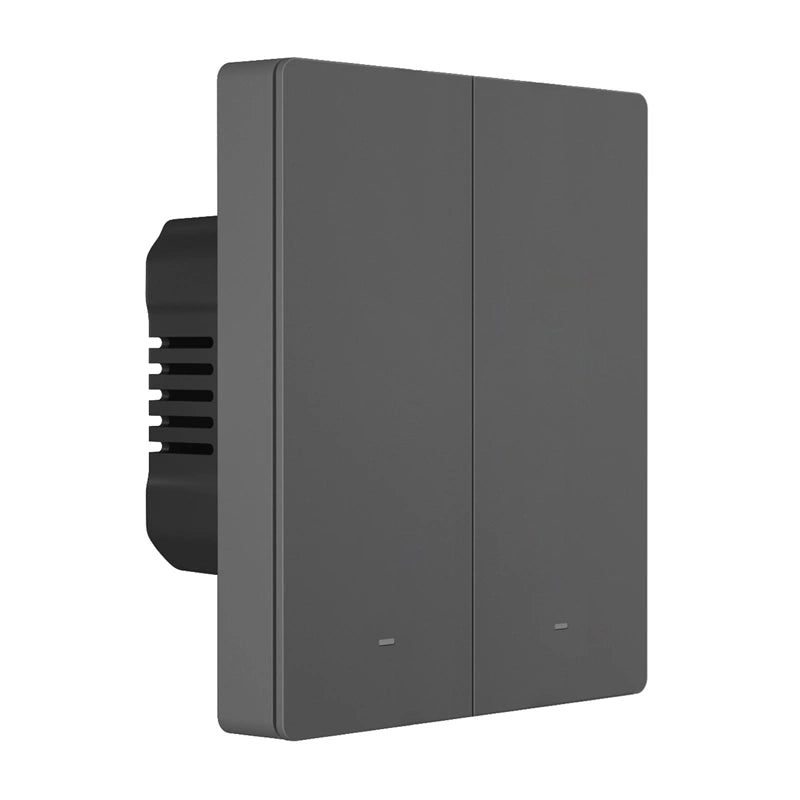 SONOFF M5-2C-80 smart Matter over WiFi-vægkontakt (2-kanals, til ramme, grafit)