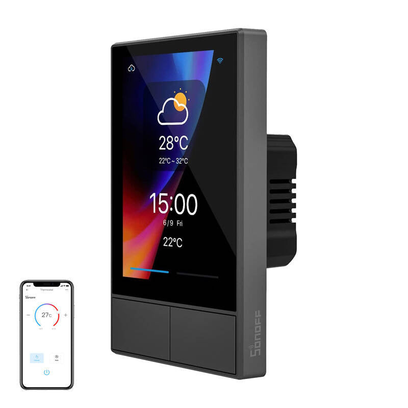 SONOFF NSPanel smart WiFi-kontrolpanel (sort, 120 mm)