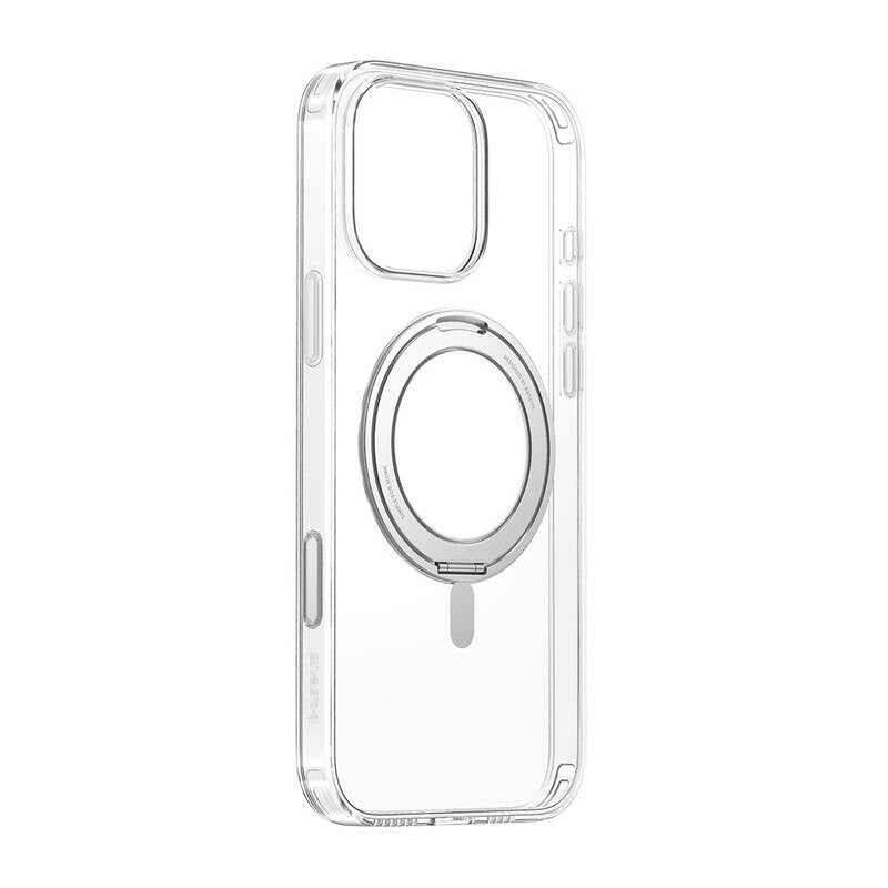 Baseus SkyRing 360° iP16 Pro magnetisk cover med stander (gennemsigtig)