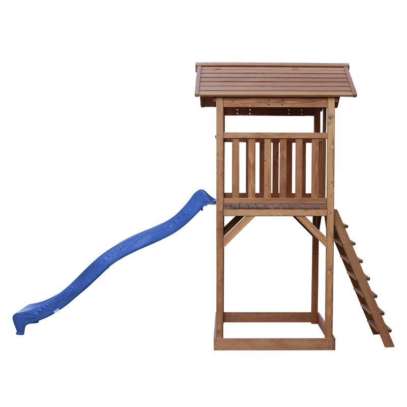 AXI Beach Tower Legetårn Brun - Blå Rutsjebane