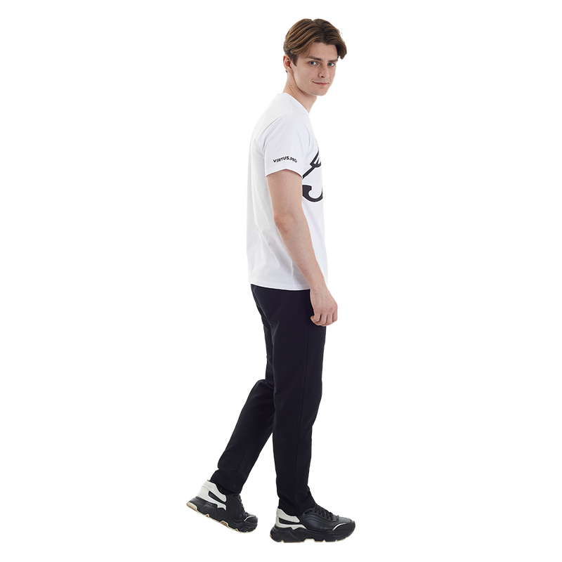 Virtus.pro T-shirt med bjørn, hvid