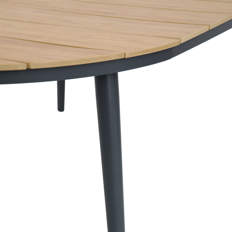 AXI Chay Havesæt med 8 stole - Antracit med trælook Polywood