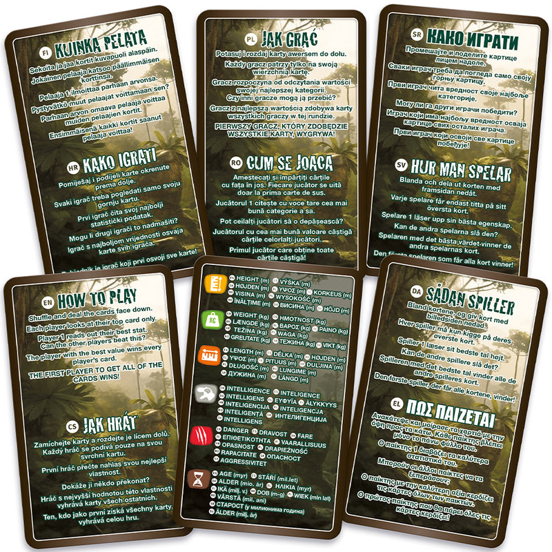 Winning Moves Top Trumps - Dinosaurs kortspil i standardæske (flersproget)