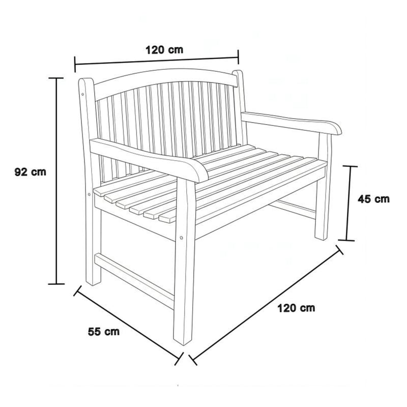 AXI Suki Teak Havebænk 120 cm