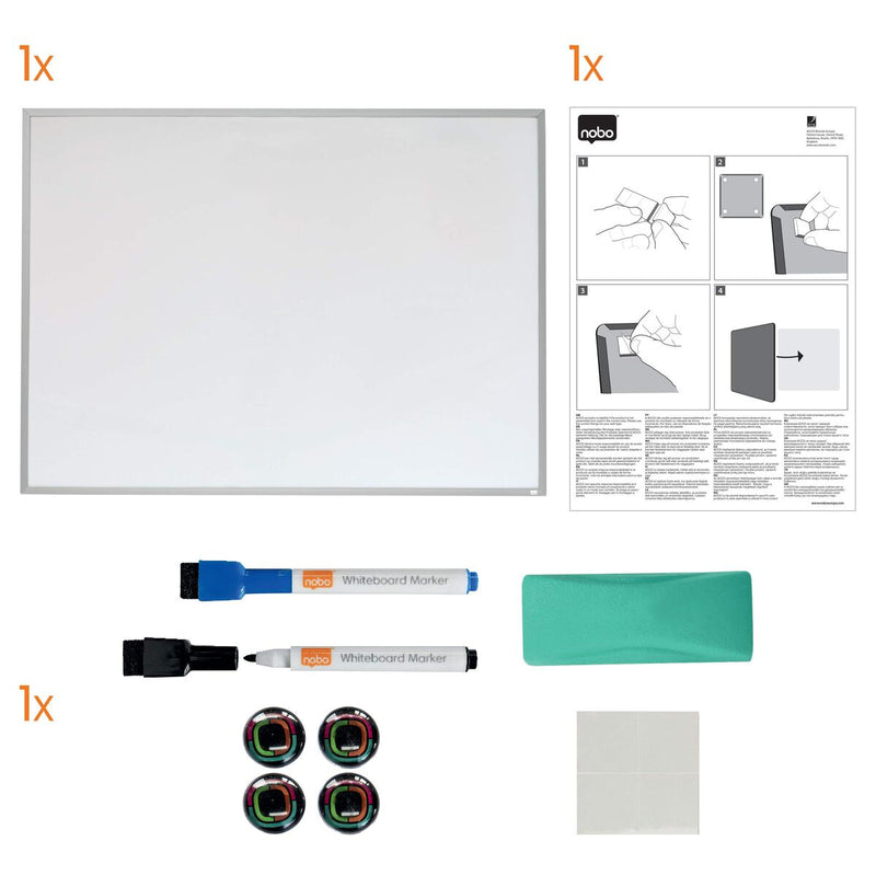 Magnettavle Nobo 1903777 Hvid Aluminium 58,5 x 43 cm (Refurbished B)