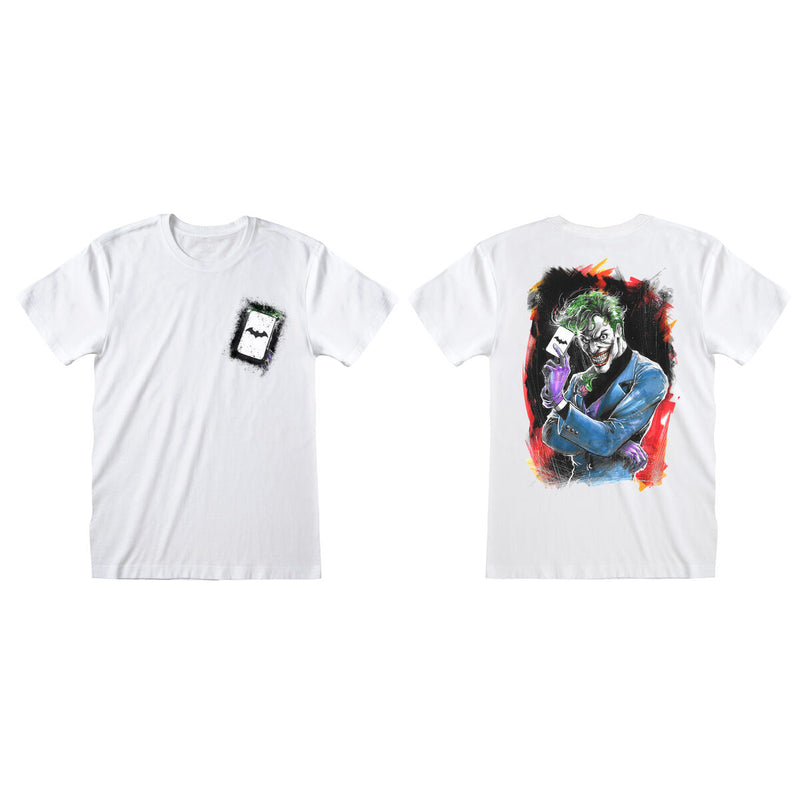 Kortærmet T-shirt DC Comics Batman Card Hvid Unisex
