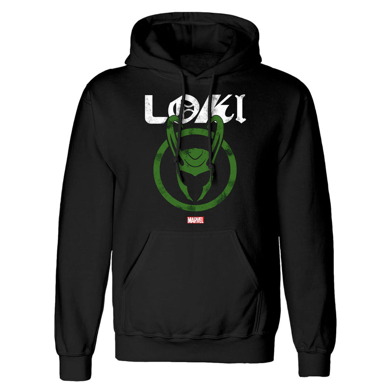 Unisex Hættetrøje Marvel Distressed Logo Sort