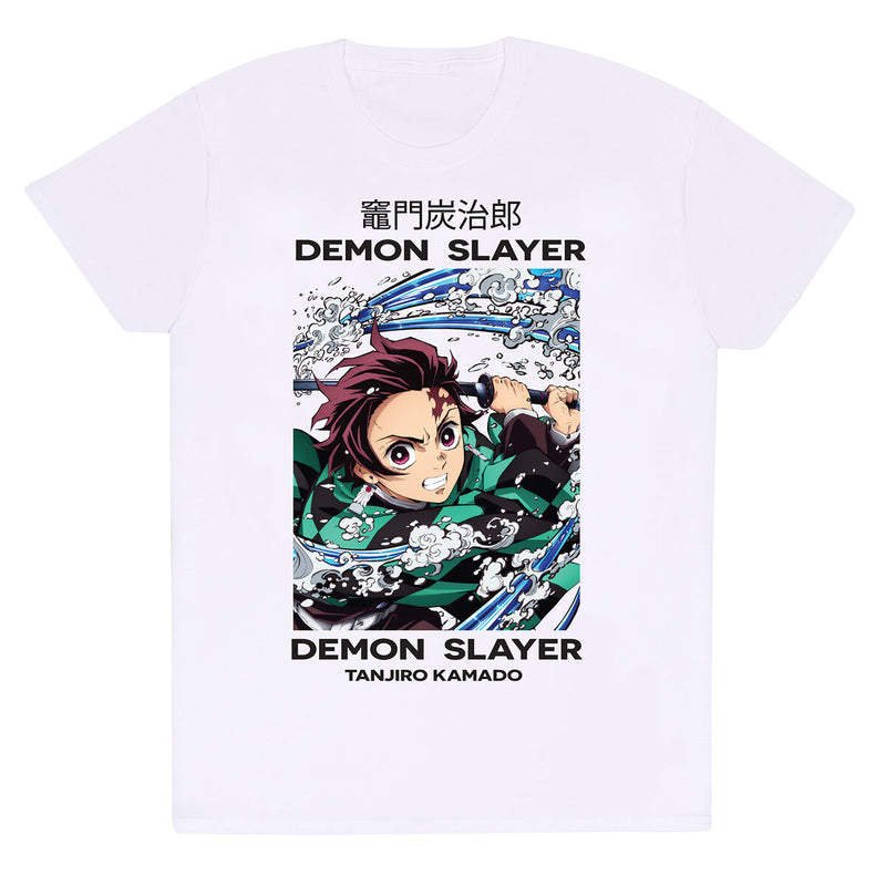 Kortærmet T-shirt Demon Slayer Whirlpool Hvid Unisex
