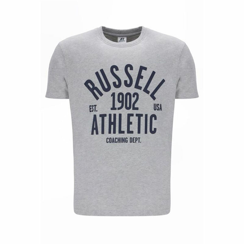 Kortærmet T-shirt til Mænd Russell Athletic AMT A40101 Grå