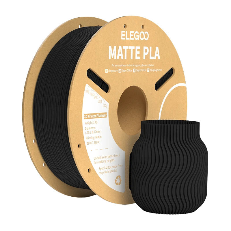 ELEGOO PLA Matte filament (sort)