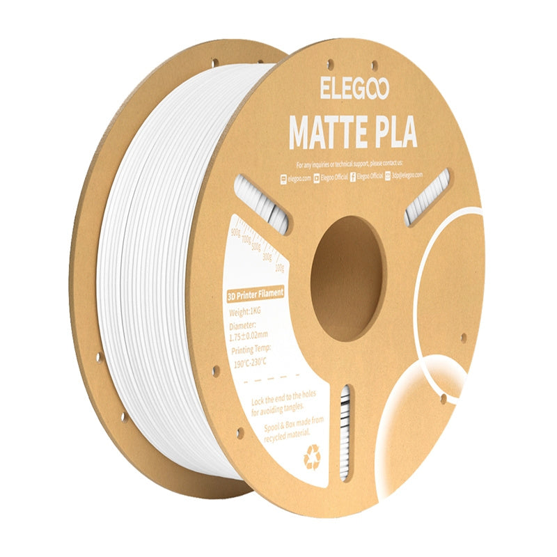 ELEGOO PLA Matte filament (hvid)
