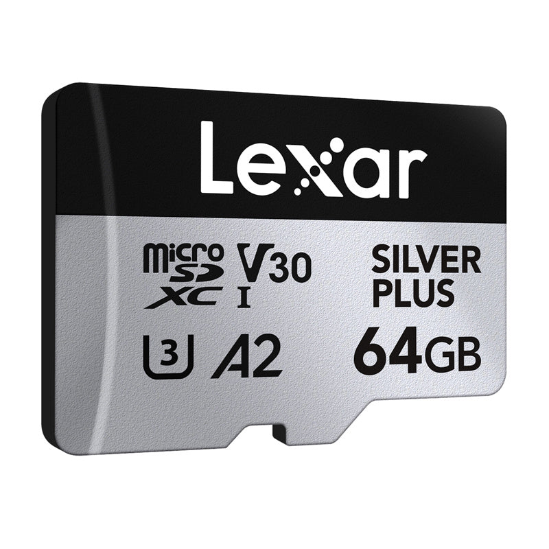 Lexar High-Performance Silver Plus microSDXC 64GB hukommelseskort + adapter