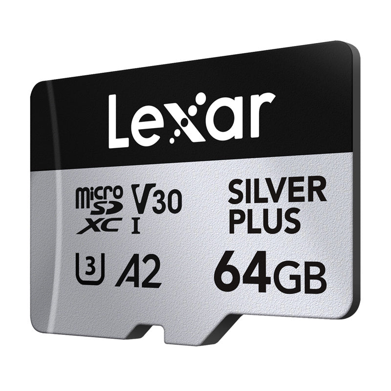 Lexar High-Performance Silver Plus microSDXC 64GB hukommelseskort + adapter
