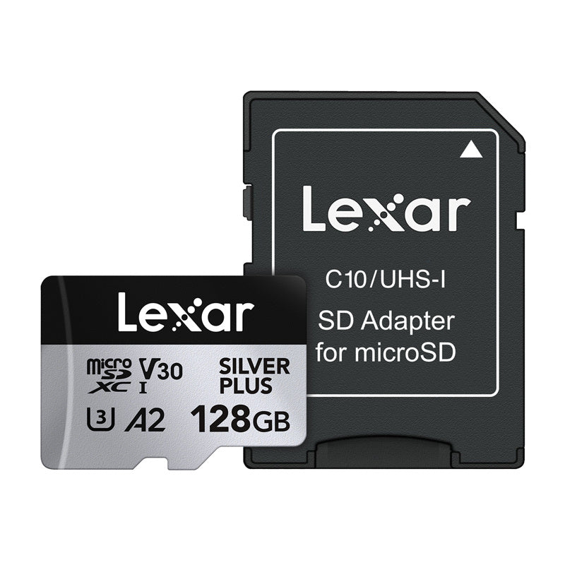 Lexar High-Performance Silver Plus microSDXC hukommelseskort 128 GB med adapter