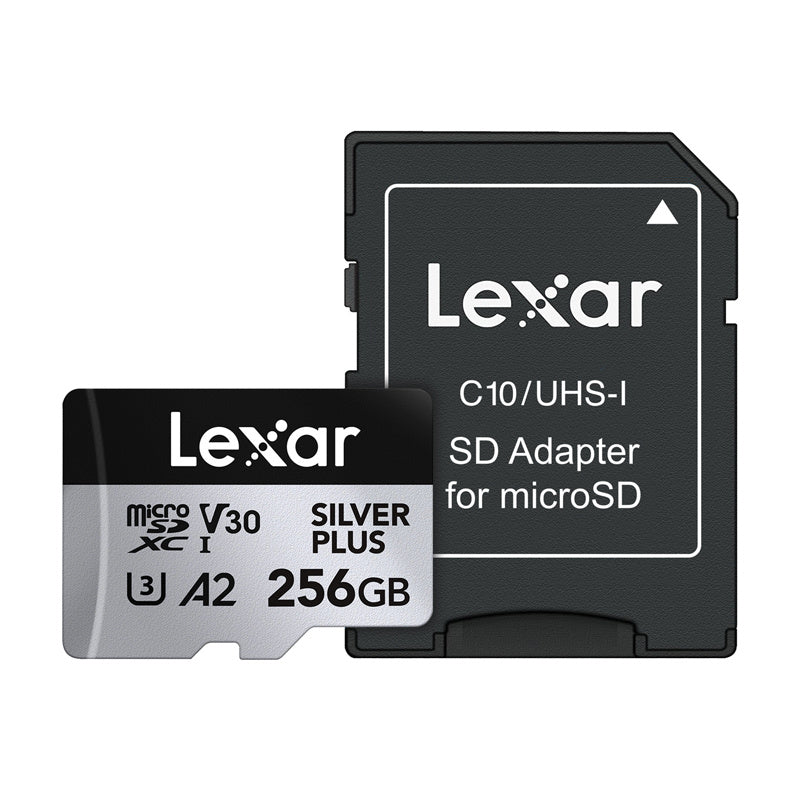 Lexar High-Performance Silver Plus microSDXC 256GB hukommelseskort + adapter