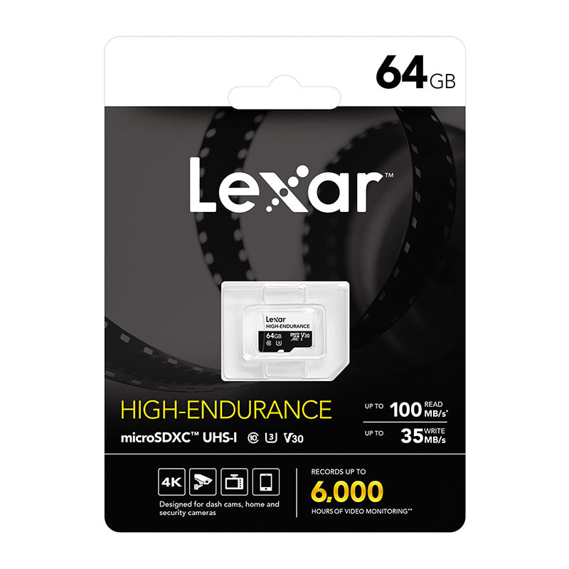 Lexar High-Endurance microSDHC/microSDXC 64GB hukommelseskort