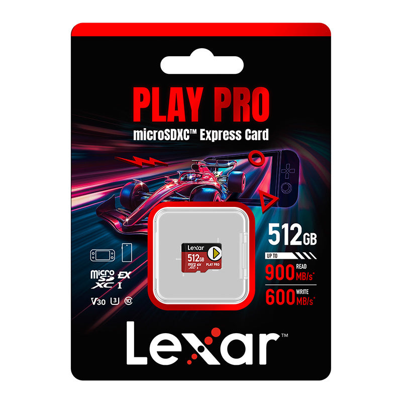 Lexar PLAY Pro microSD Express 7.1 512GB hukommelseskort