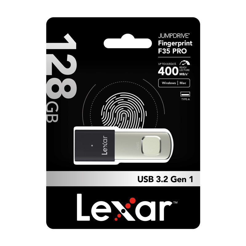Lexar Fingerprint F35pro USB 3.2 128GB USB-nøgle