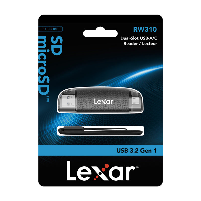 Lexar LRW310X dual USB-A/C microSD/SD USB 3.1 kortlæser
