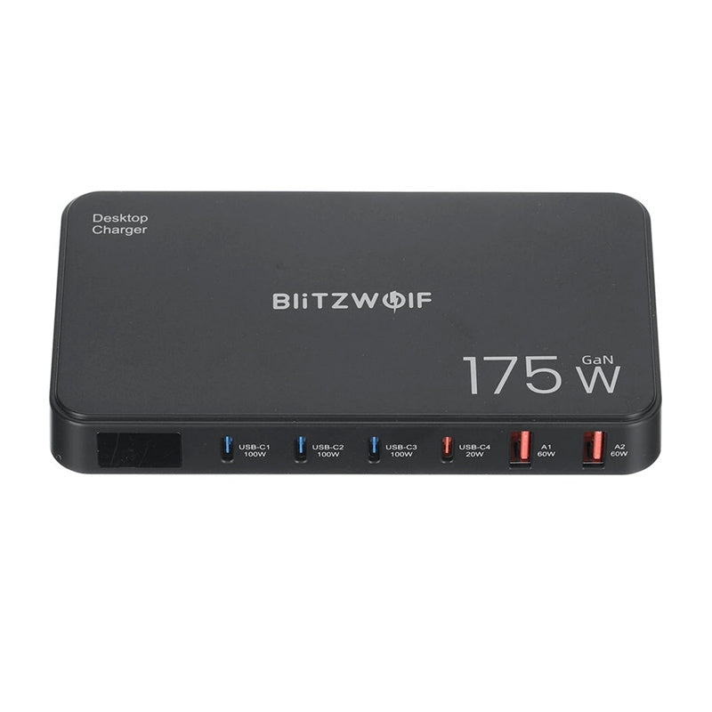 Blitzwolf BW-S30 6-i-1 ladestation 4x USB-C + 2x USB 175W