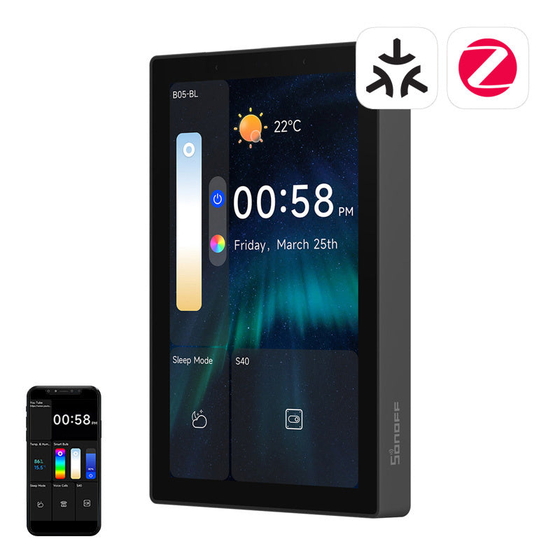 SONOFF NSPanel Pro 120 smart kontrolpanel Matter WiFi/Bluetooth/ZigBee (sort)