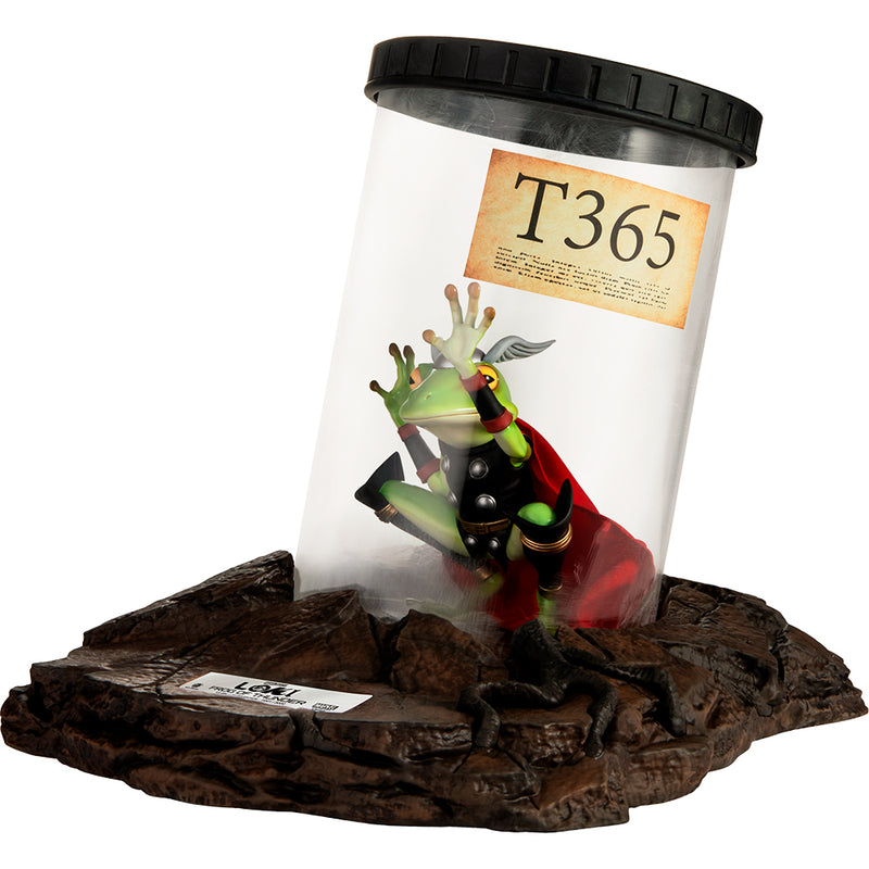 Loki Frog of Thunder statue i naturlig størrelse