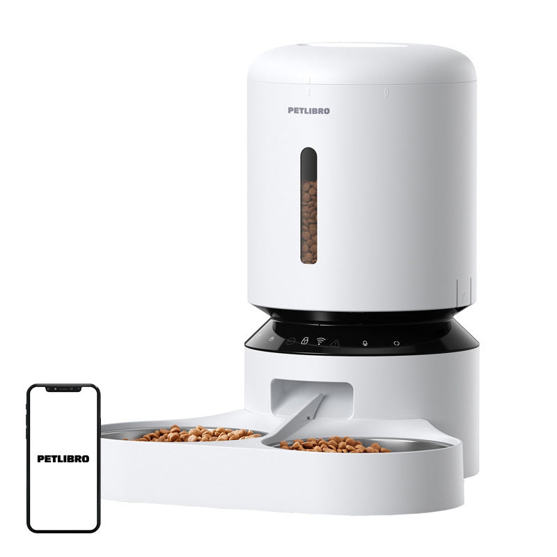 Petlibro Granary foderautomat med dobbelt skål, WiFi, 5L (hvid)