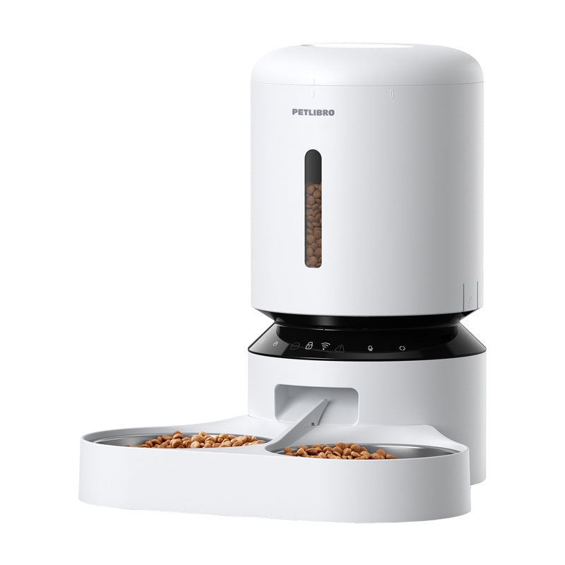 Petlibro Granary foderautomat med dobbelt skål, WiFi, 5L (hvid)