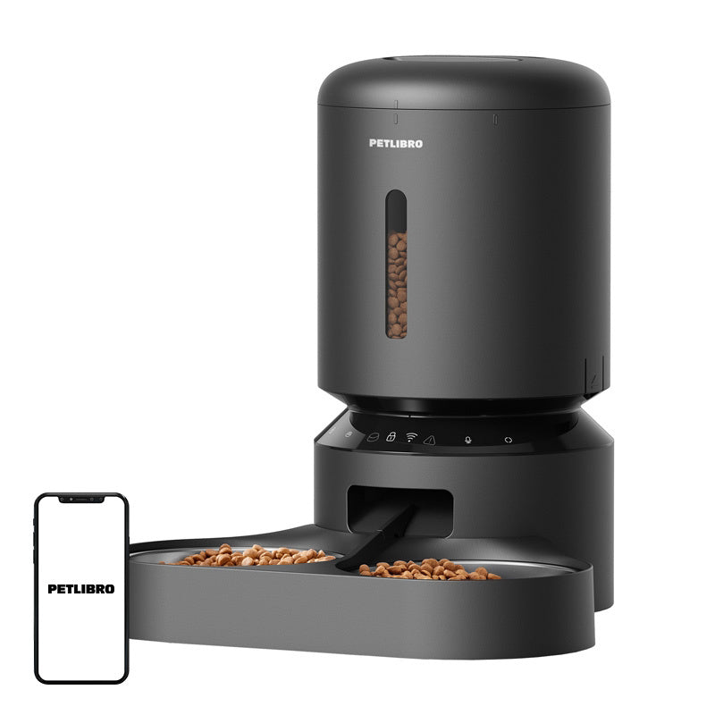 Petlibro Granary foderautomat med dobbelt skål, WiFi, 5L (sort)