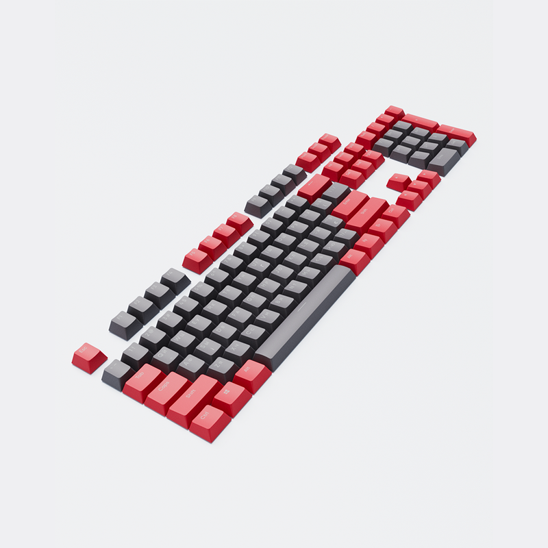 Dark Project KS-42 tastaturtaster (keycaps) PBT, ENG/RU/UA, grå/rød