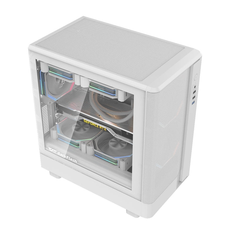 Darkflash DB330M Mesh PC-kabinet (hvid)