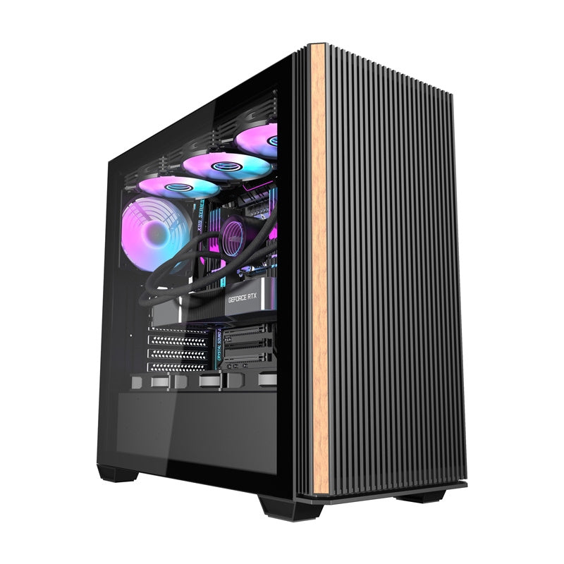 Darkflash DS900WS PC-kabinet (sort) + 4 blæsere