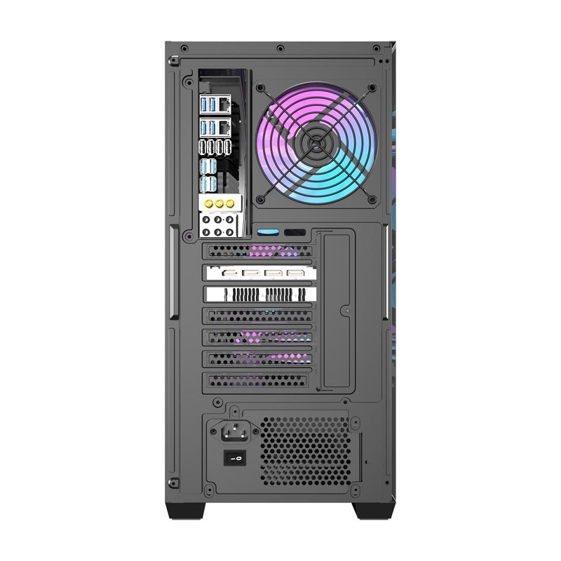 Darkflash DS900WS PC-kabinet (sort) + 4 blæsere