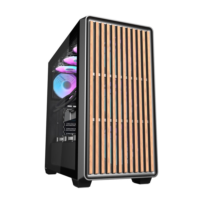 Darkflash DS900WD PC-kabinet (sort) + 4 blæsere