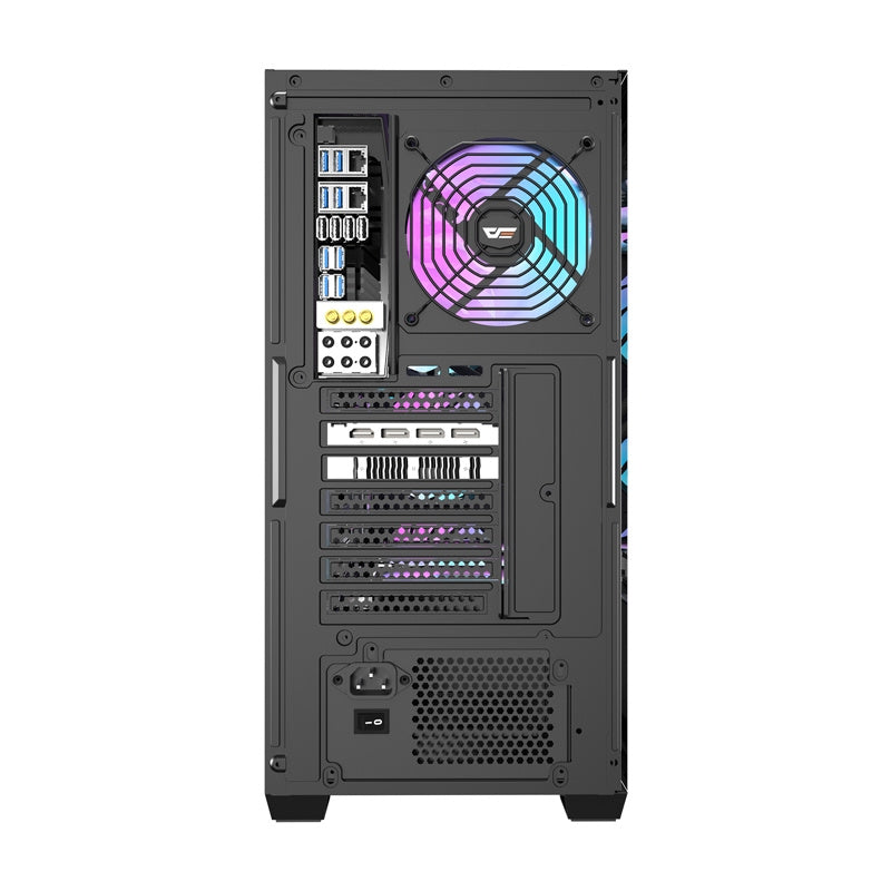 Darkflash DS900WD PC-kabinet (sort) + 4 blæsere