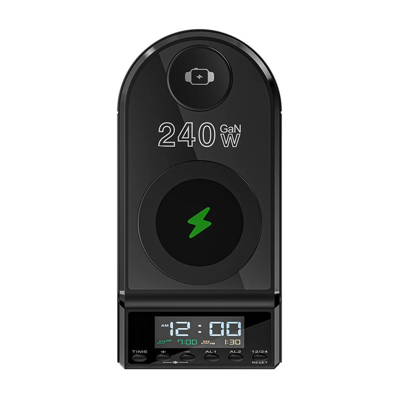 Blitzwolf BW-FW10 vækkeur med lader 2x USB-A, 4x USB-C, 240W