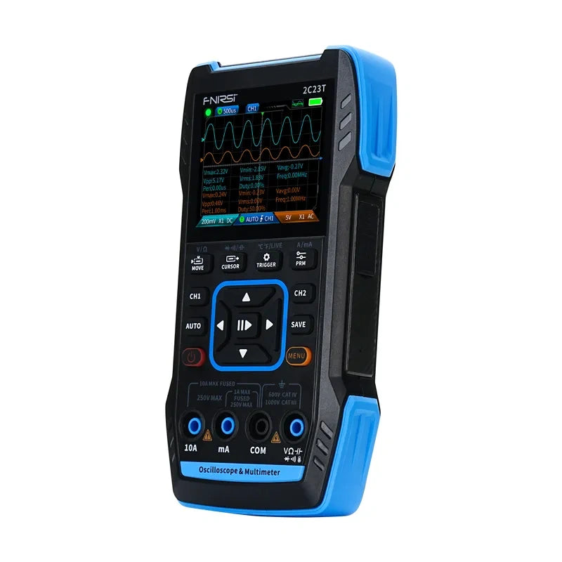 FNIRSI 2C23T bærbart 3-i-1 oscilloskop, multimeter og signalgenerator