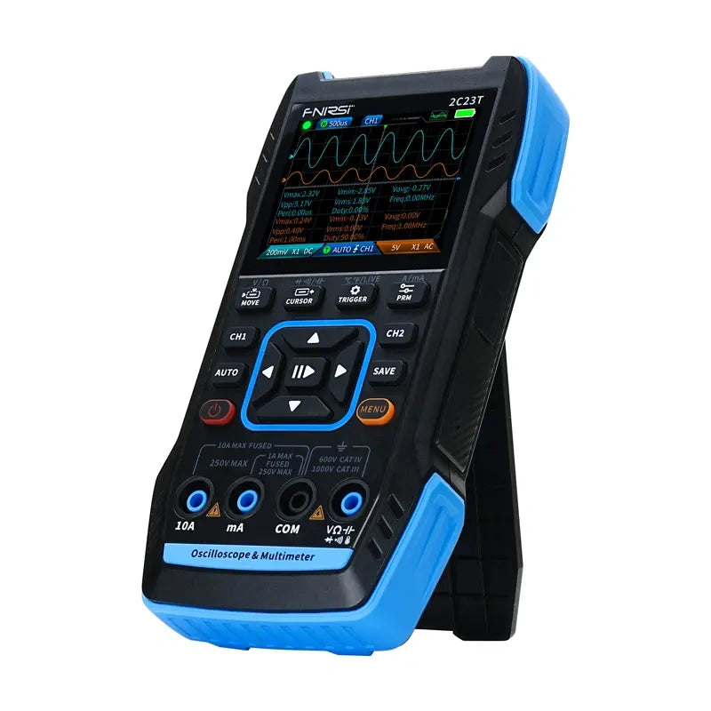 FNIRSI 2C23T bærbart 3-i-1 oscilloskop, multimeter og signalgenerator